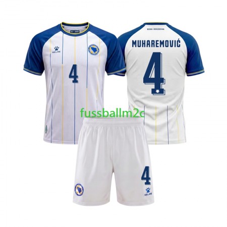 Fußballtrikots Bosnien und Herzegowina Tarik Muharemovic 4 Kinder Auswärts Trikotsatz WM 2026